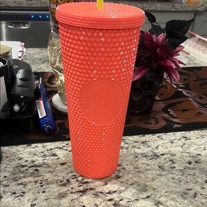 Starbucks Coral Textured Tumbler